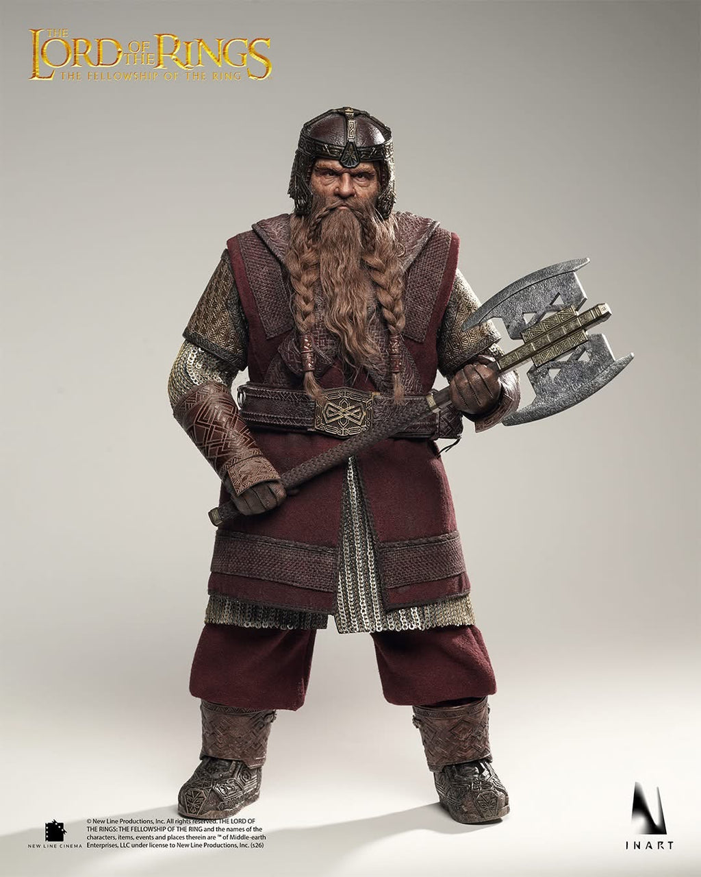 INART - The Lord of the Rings：The Fellowship of the Ring - Gimli 1/6 Collectable Figure