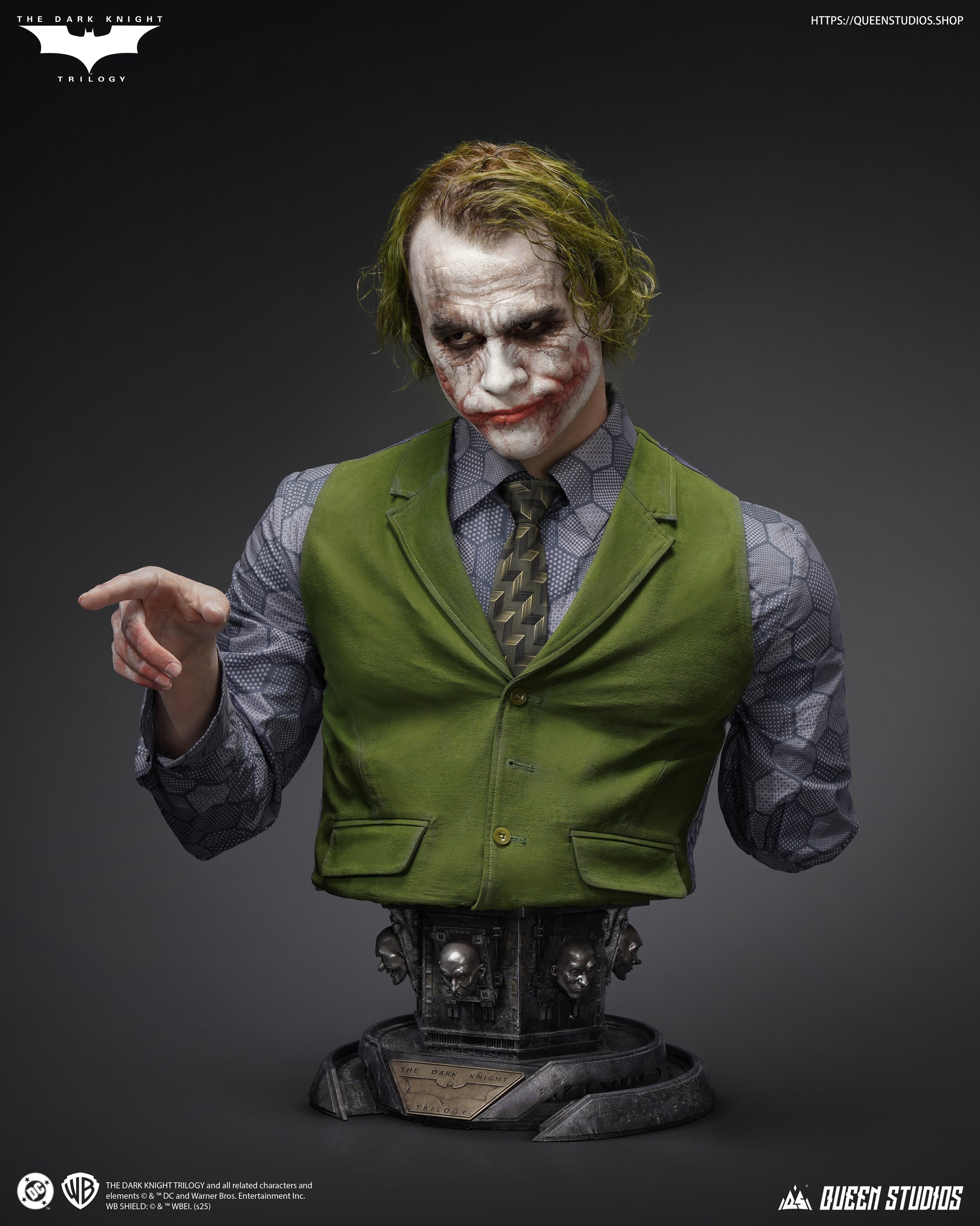 【Pre-order】Queen Studios The Joker (TDK) Life-size Bust