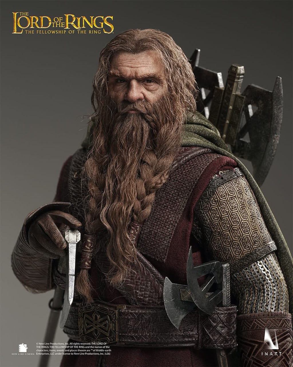 INART - The Lord of the Rings：The Fellowship of the Ring - Gimli 1/6 Collectable Figure