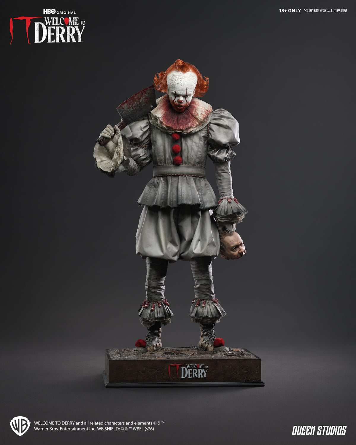 Pre-Order Standard Version Queen Studios - IT: Welcome to Derry Season 1 - Pennywise 1/3 Scale Statue