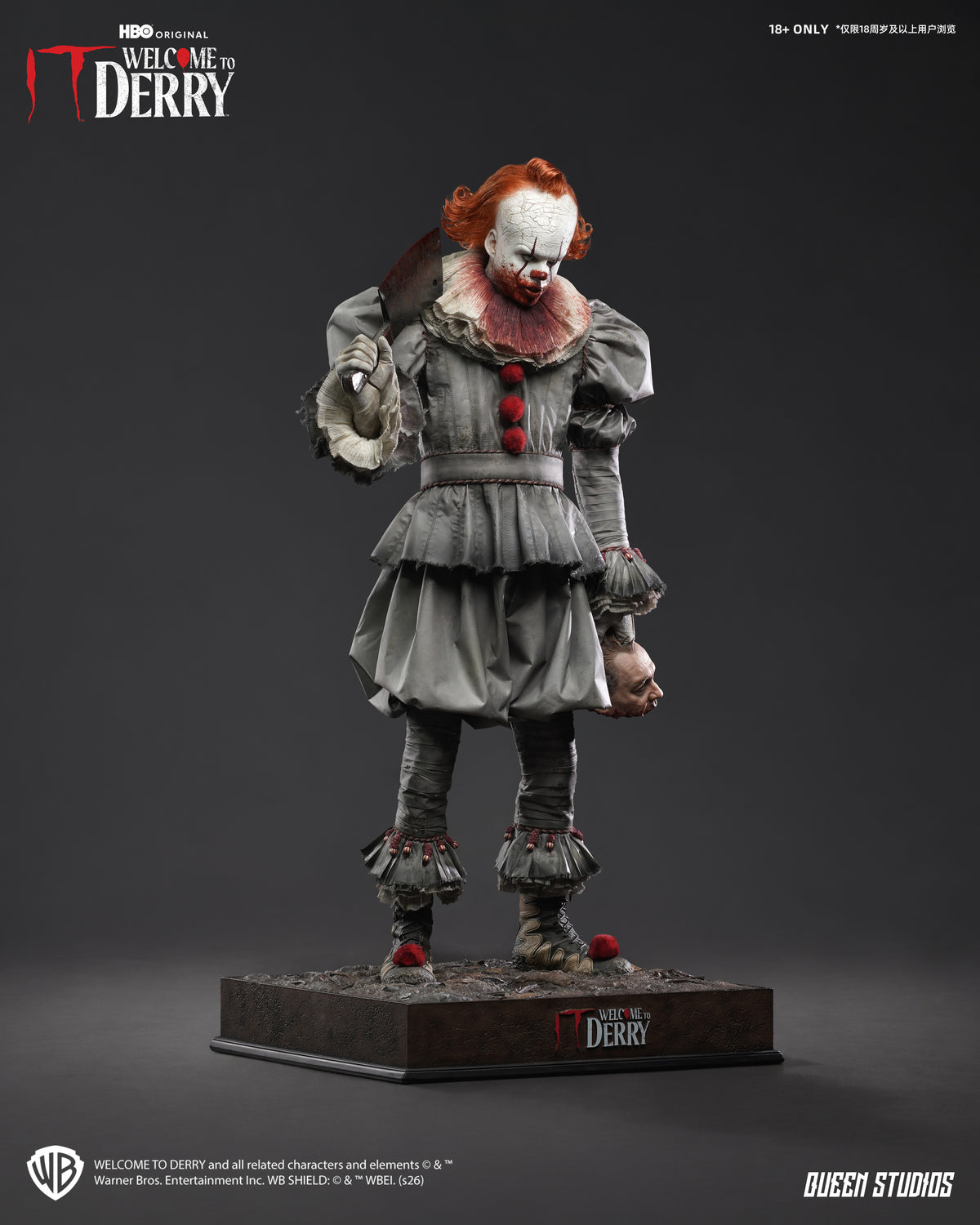 Pre-Order Standard Version Queen Studios - IT: Welcome to Derry Season 1 - Pennywise 1/3 Scale Statue