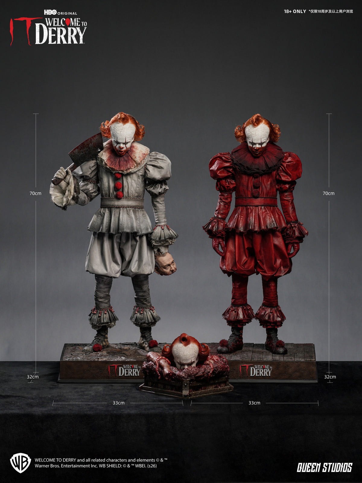 Pre-Order Premium Version Queen Studios - IT: Welcome to Derry Season 1 - Pennywise 1/3 Scale Statue (副本)