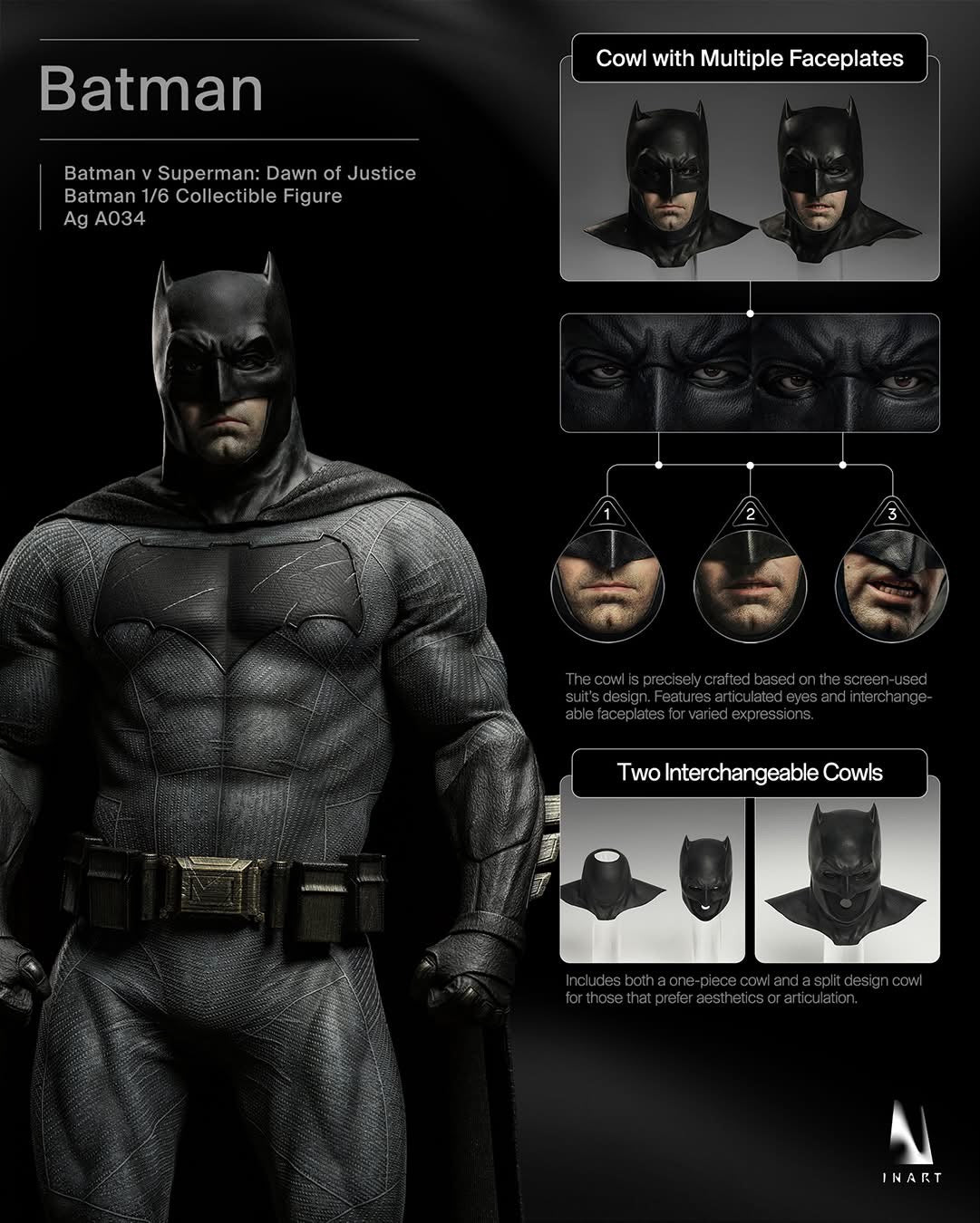 INART BVS : Dawn of Justice-Batman 1/6 collective figure