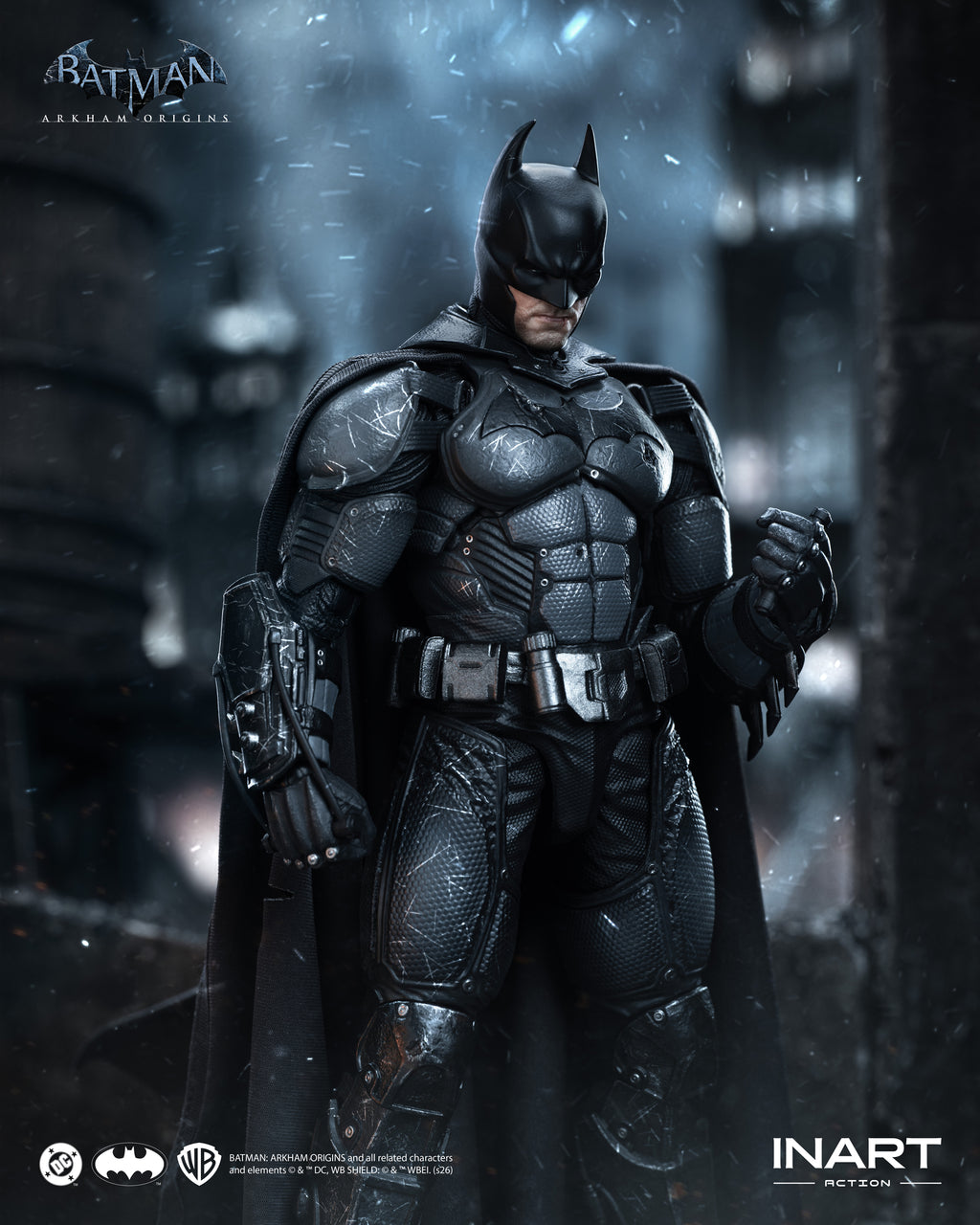 INART Action – Batman: Arkham Origins –  Batman (Battle Damaged Version) 1/12 Action Figure