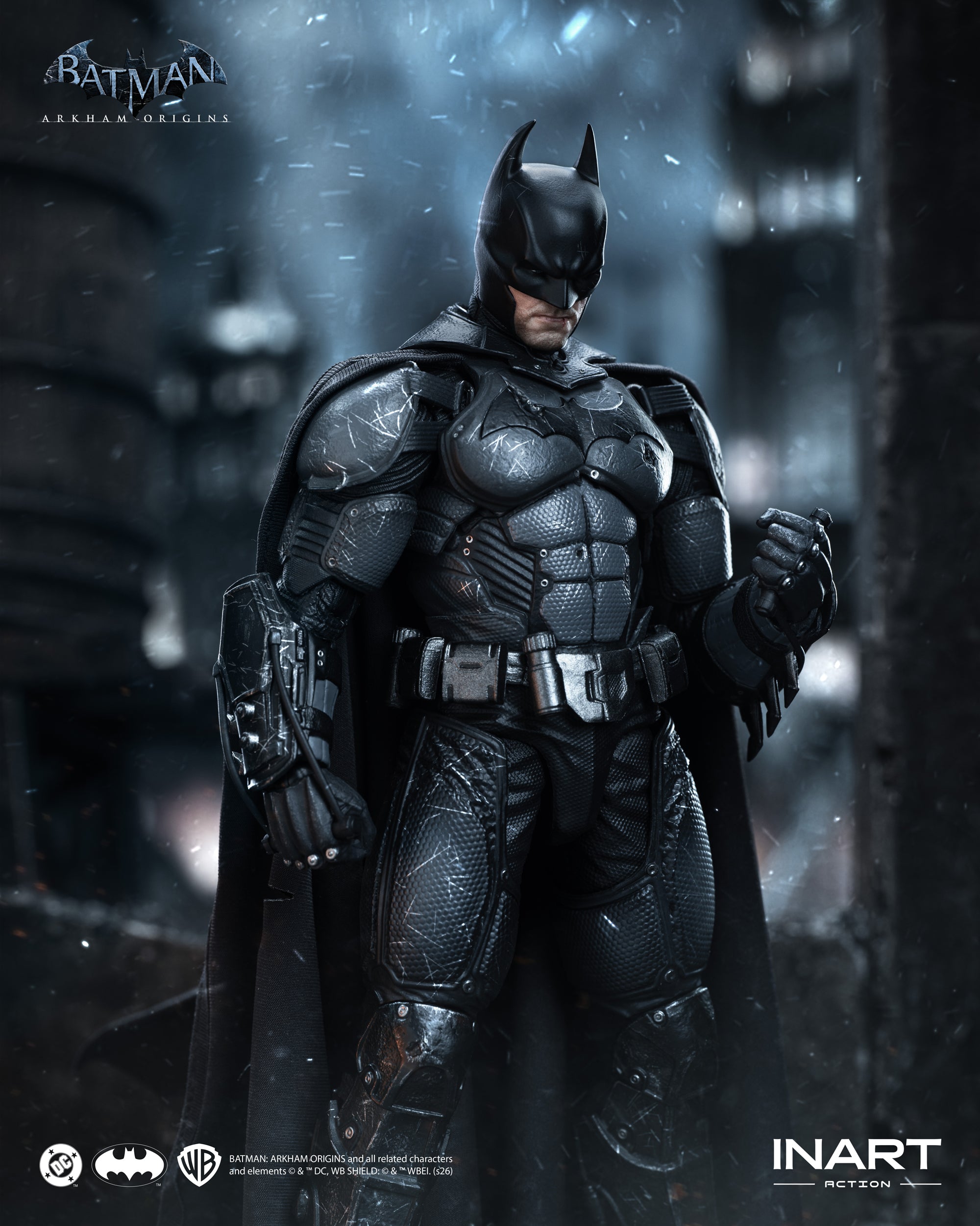 INART Action – Batman: Arkham Origins –  Batman (Battle Damaged Version) 1/12 Action Figure