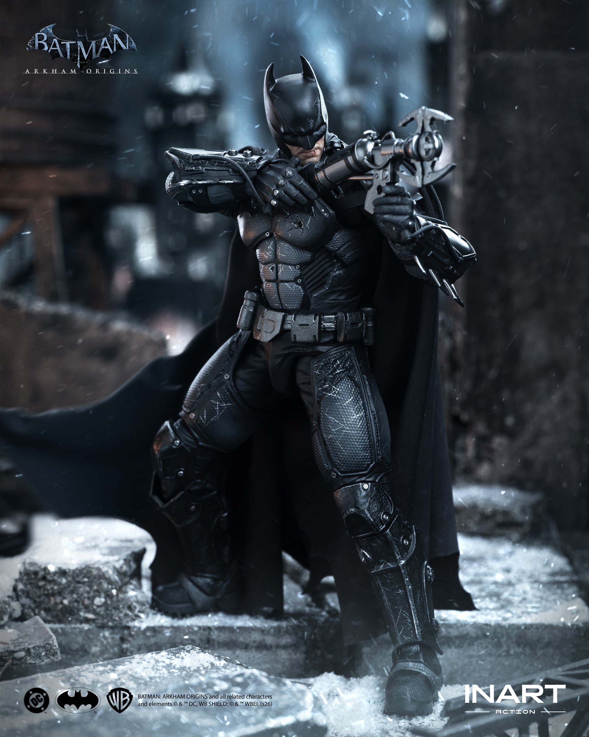 INART Action – Batman: Arkham Origins –  Batman (Battle Damaged Version) 1/12 Action Figure