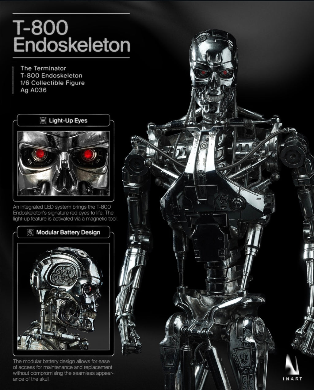 INART – The Terminator - T-800 Endoskeleton 1/6 Collectible Figure