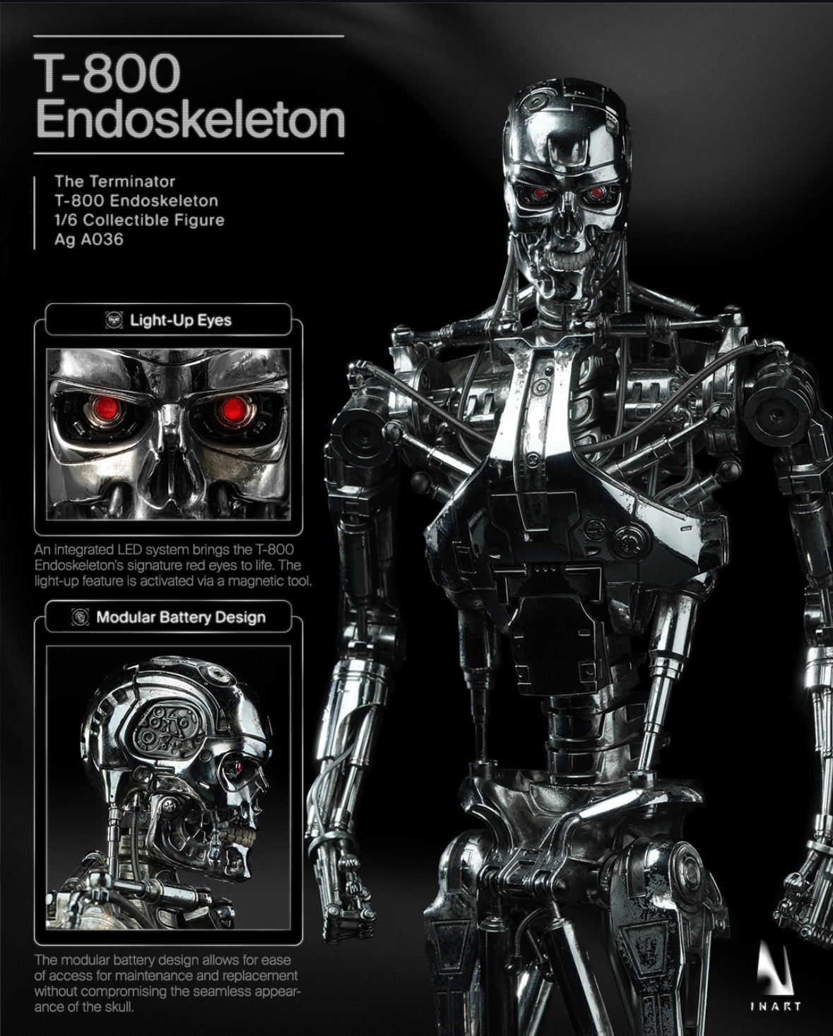 INART – The Terminator - T-800 Endoskeleton 1/6 Collectible Figure