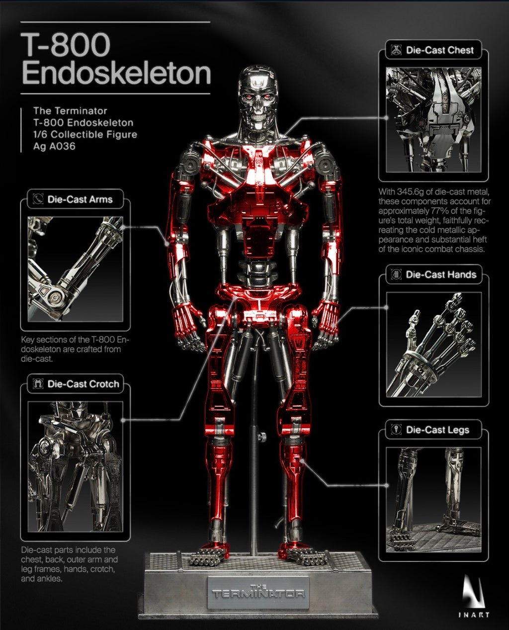 INART – The Terminator - T-800 Endoskeleton 1/6 Collectible Figure