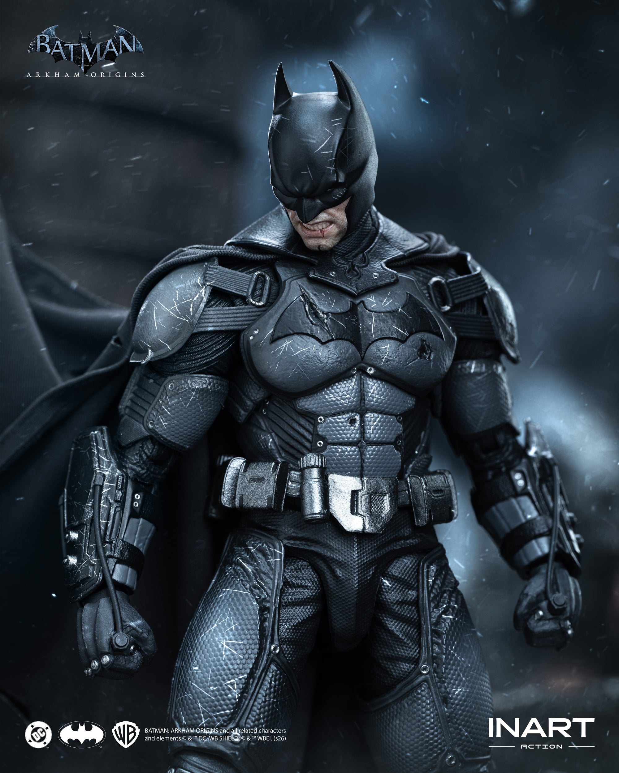 INART Action – Batman: Arkham Origins –  Batman (Battle Damaged Version) 1/12 Action Figure