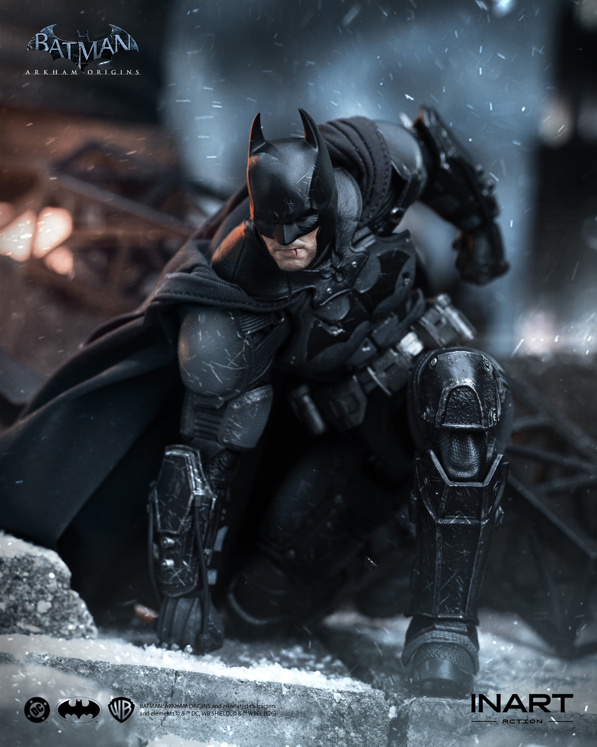 INART Action – Batman: Arkham Origins –  Batman (Battle Damaged Version) 1/12 Action Figure
