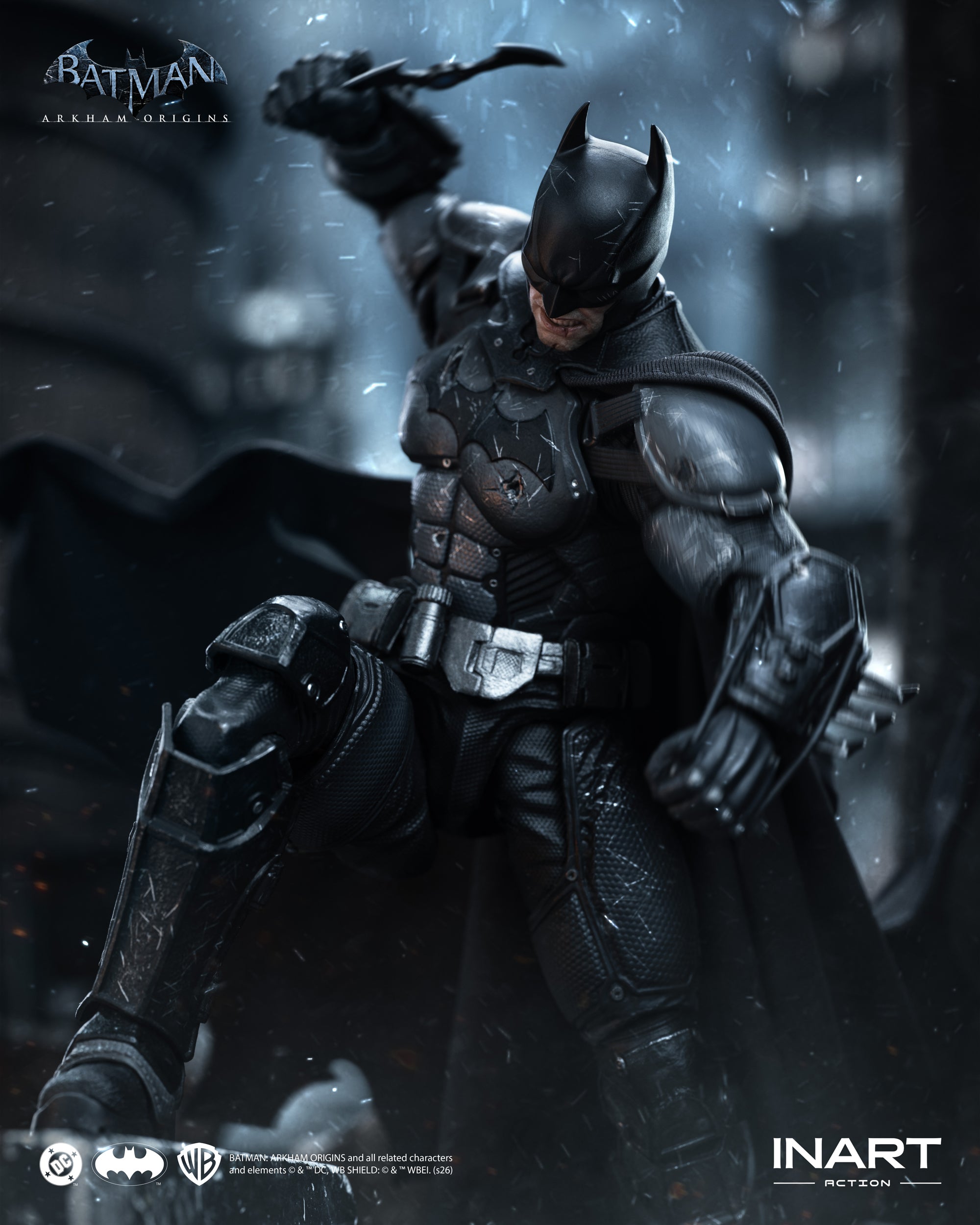 INART Action – Batman: Arkham Origins –  Batman (Battle Damaged Version) 1/12 Action Figure