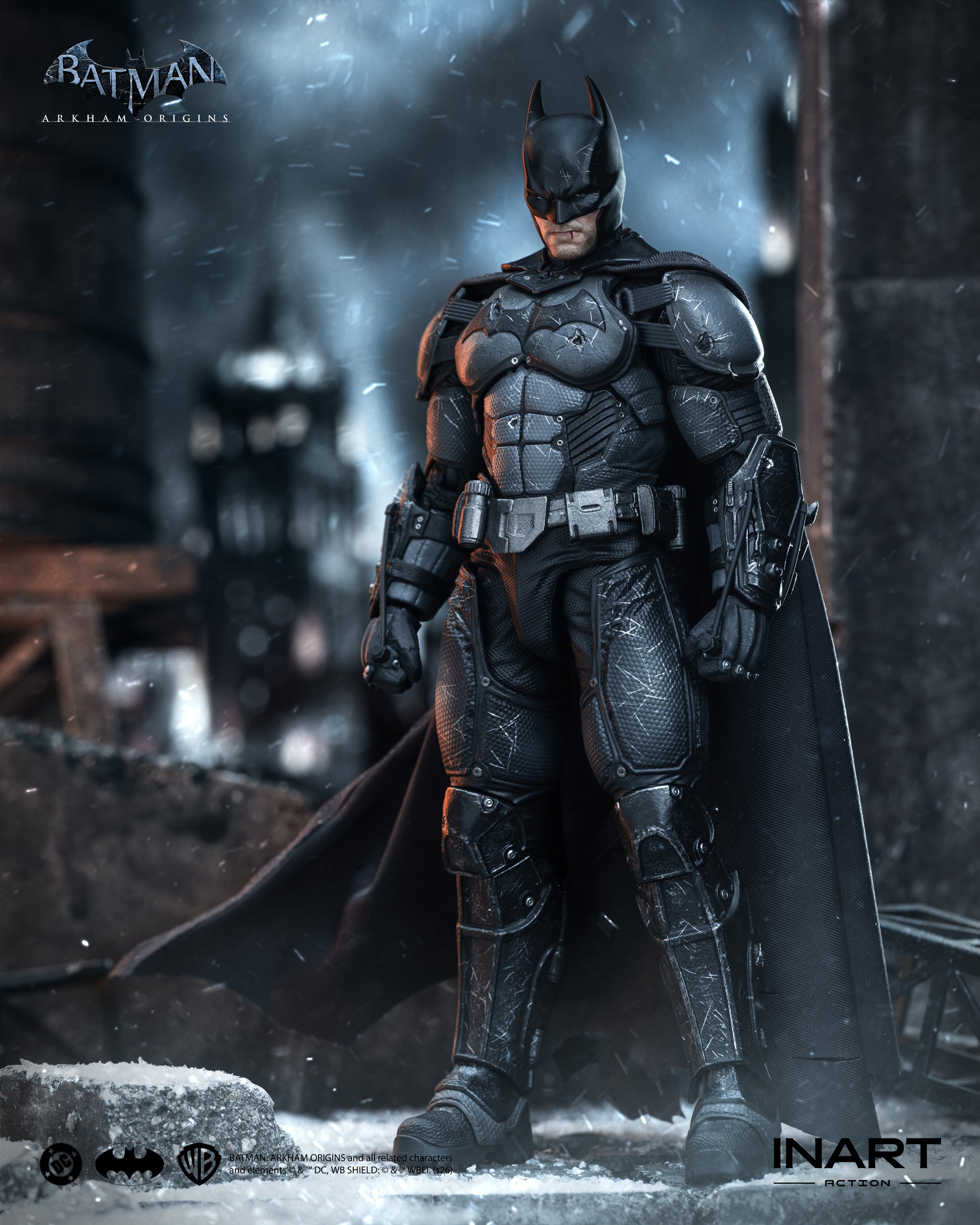 INART Action – Batman: Arkham Origins –  Batman (Battle Damaged Version) 1/12 Action Figure