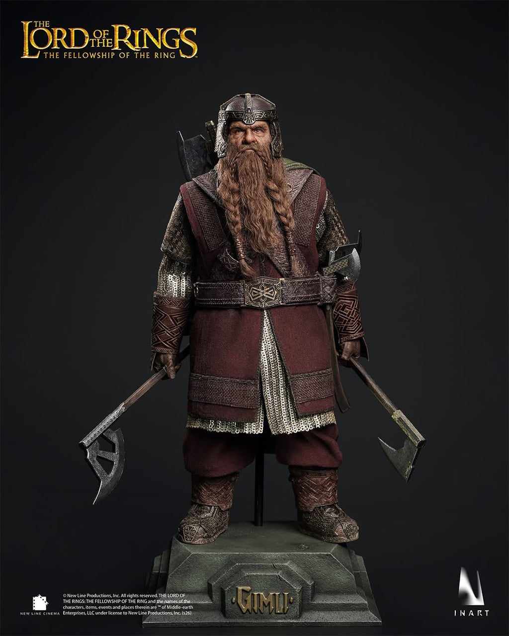 INART - The Lord of the Rings：The Fellowship of the Ring - Gimli 1/6 Collectable Figure