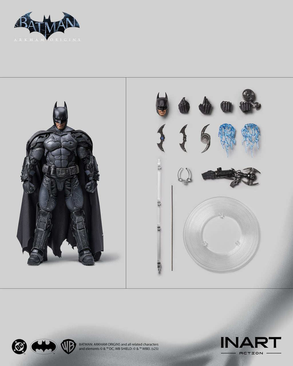 INART Action – Batman: Arkham Origins –  Batman (Battle Damaged Version) 1/12 Action Figure