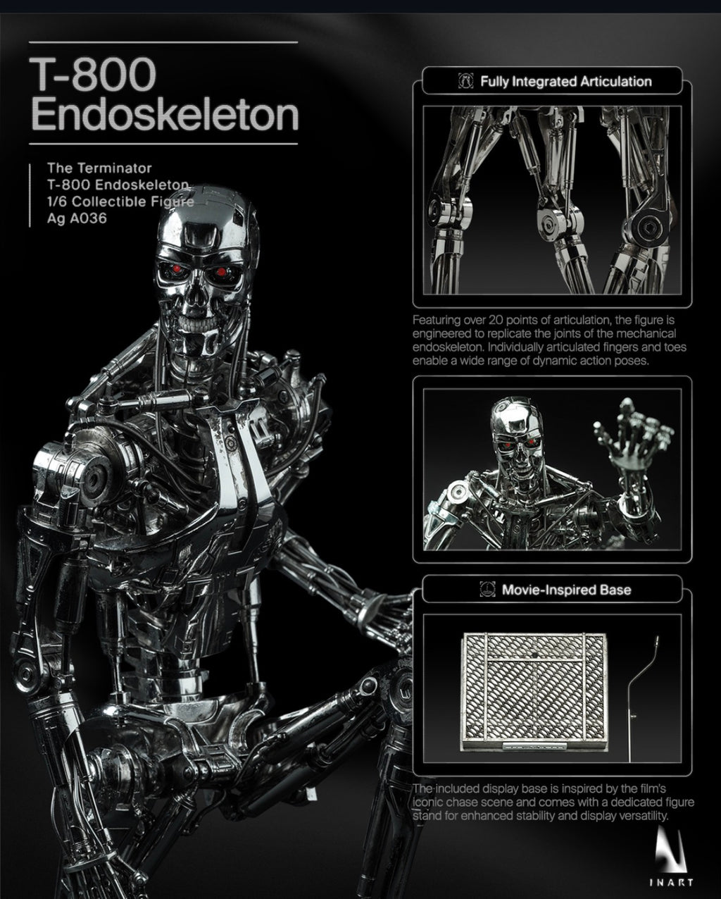 INART – The Terminator - T-800 Endoskeleton 1/6 Collectible Figure