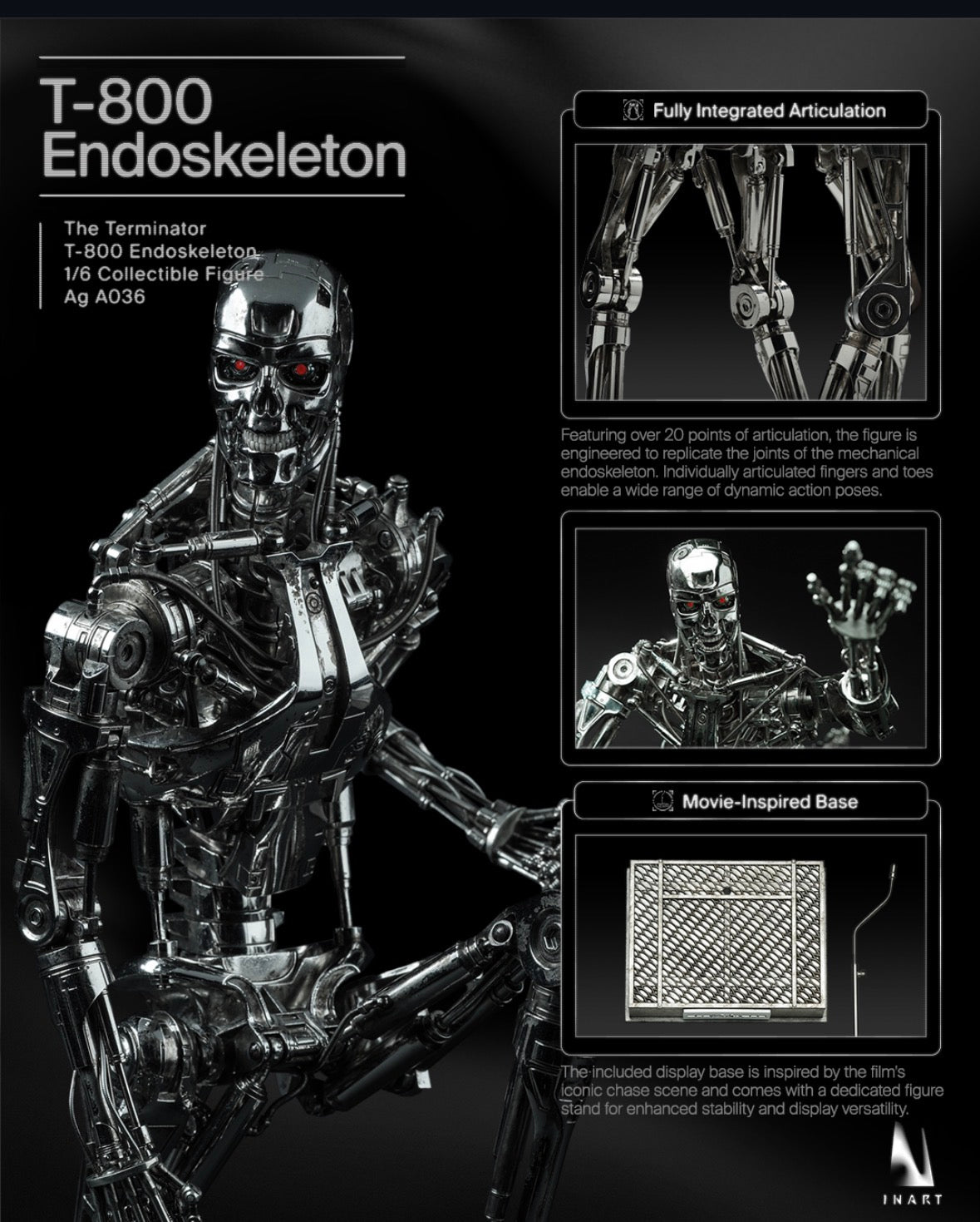 INART – The Terminator - T-800 Endoskeleton 1/6 Collectible Figure