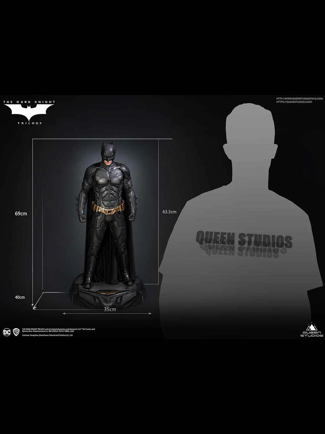 Queen Studios Deluxe Version The Dark Knight 1:3 Scale Batman